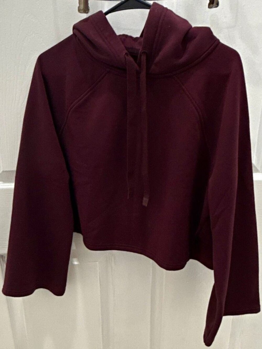 Athleta Women’s Pullover Hoodie XXS Burgundy Cotton Fleece Long Sleeve
